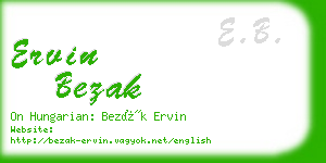 ervin bezak business card